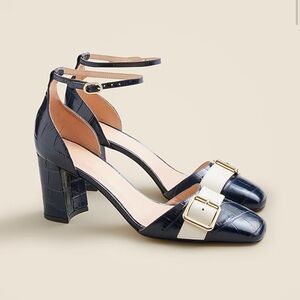 EUC J Crew Maisie Buckle Heels Size 7.5